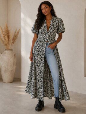 grey maxi dress zara Zara Rose Crochet Maxi Dress